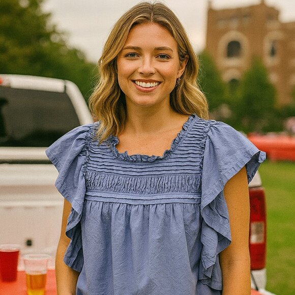 Cleobella Smocked Ruffle Tops – Bundle of 2 - Picture 1 of 6